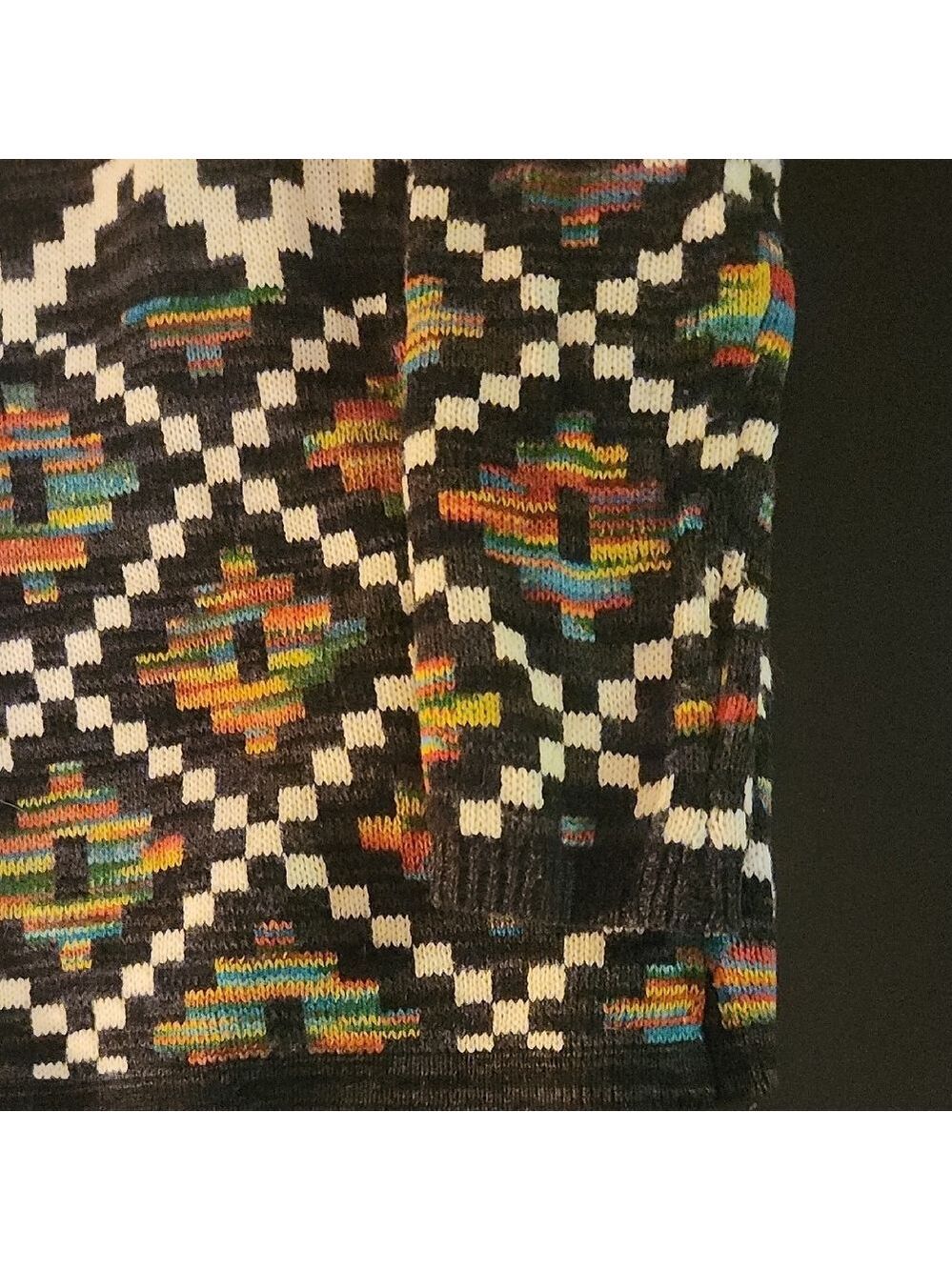 Intro Multicolor Southwestern Geometric Print Loose Women's Cardigan - Picture 11 of 11
